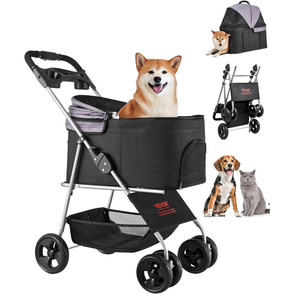 Pet Stroller Carrier - Passeggino per animali domestici, capacità di